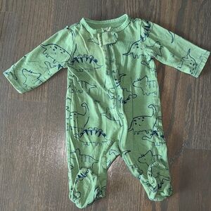 Just One You made by Carter’s Green Dinosaur Print Footie | 3M